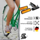 Pedalreflektor 4er Set Verstärkt mit StVZO Reflektoren mit Muttern & Schrauben