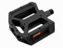 Black Plastic Bicycle Pedals with Reflectors